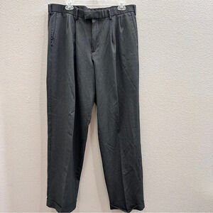 Dockers Mens Size 36x34 Black Chino Pants Dupont Stain Defender Pleated Front